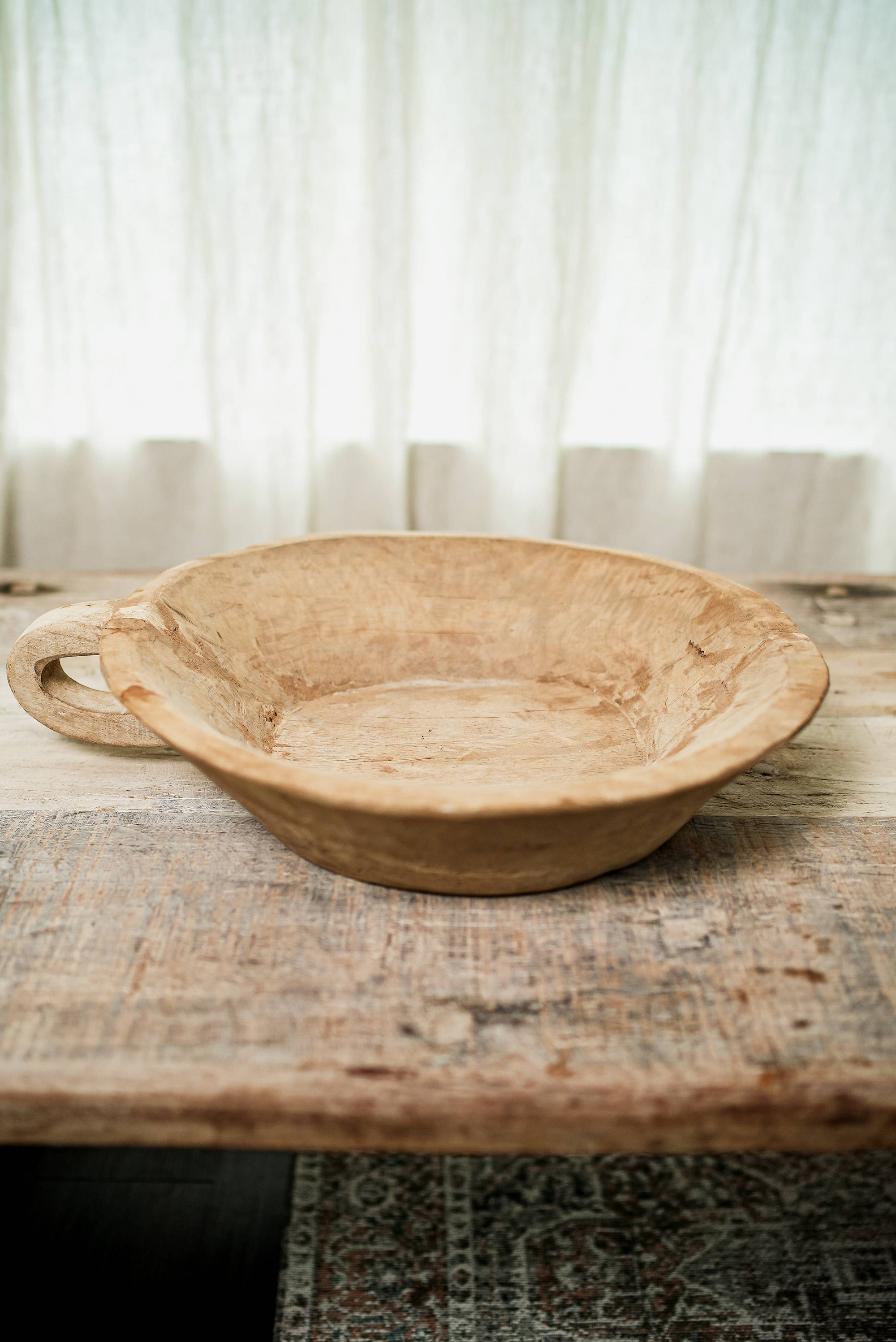 Large Vintage Wooden Bowl 