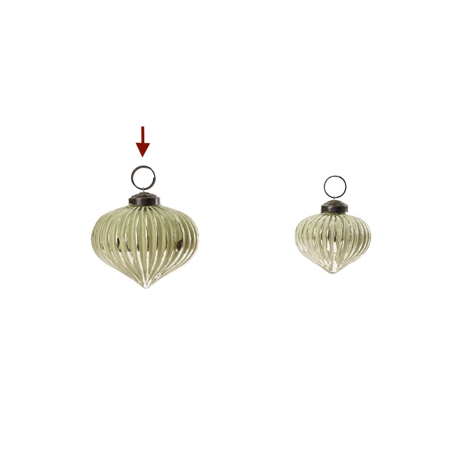 Radiance Fluted Ornament Green L