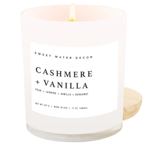 Cashmere and Vanilla 11 oz Soy Candle