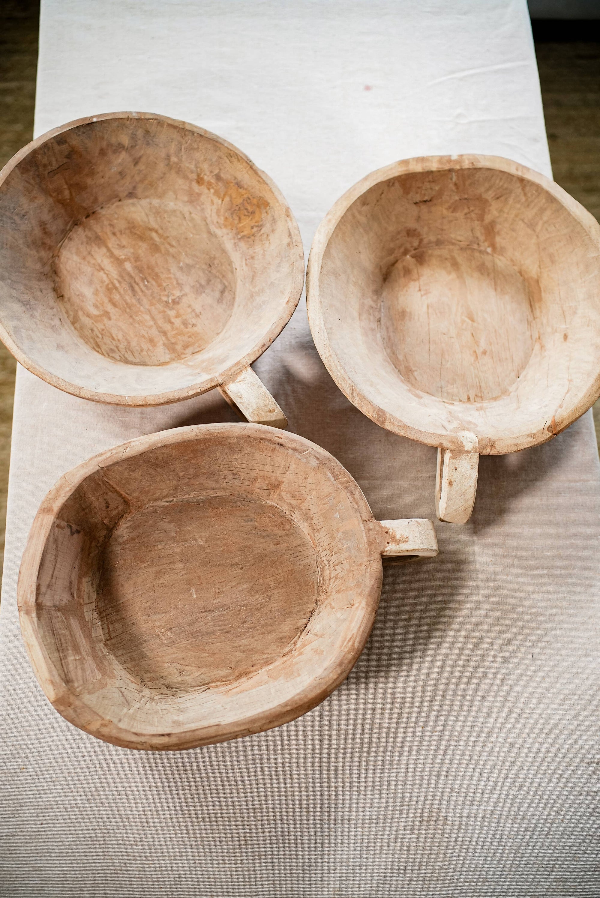 Large Vintage Wooden Bowl 