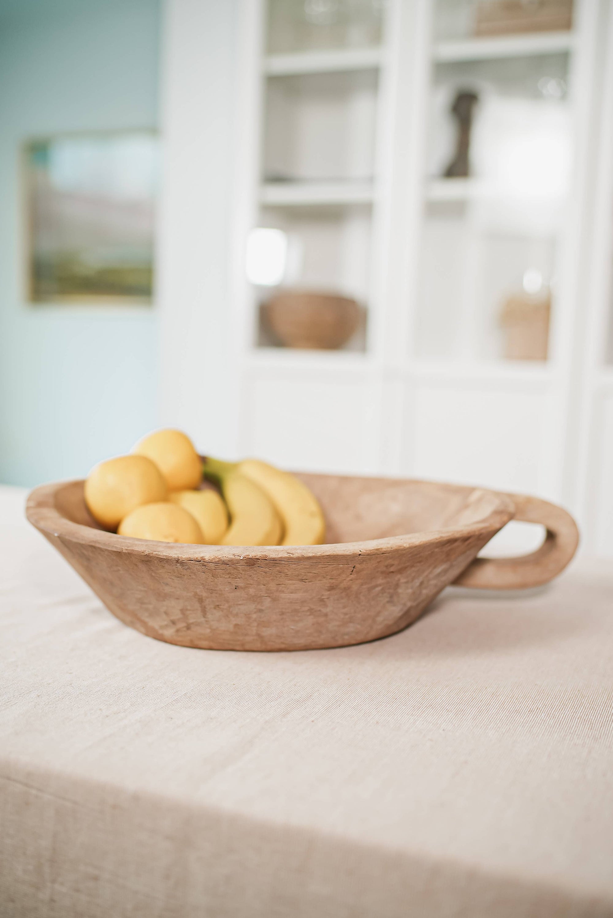 Large Vintage Wooden Bowl 