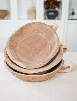 Large Vintage Wooden Bowl 