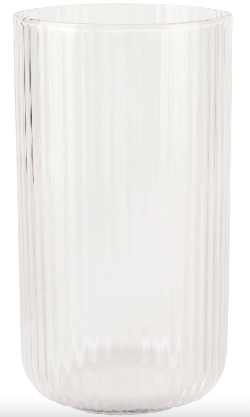 Clear Tall Fluted Tumbler