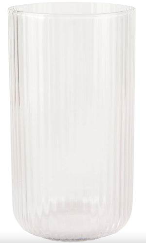 Clear Tall Fluted Tumbler