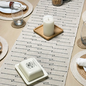 Sedona Table Runner, Natural-Black