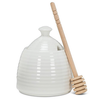 Beehive Honey Pot with Dauber