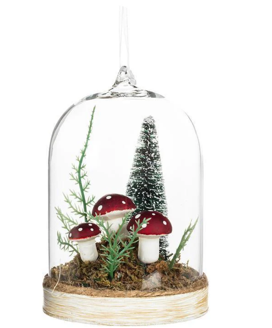 Mushroom in Forest Dome Ornament