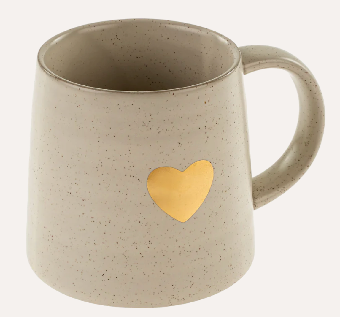 Gold Heart Mug