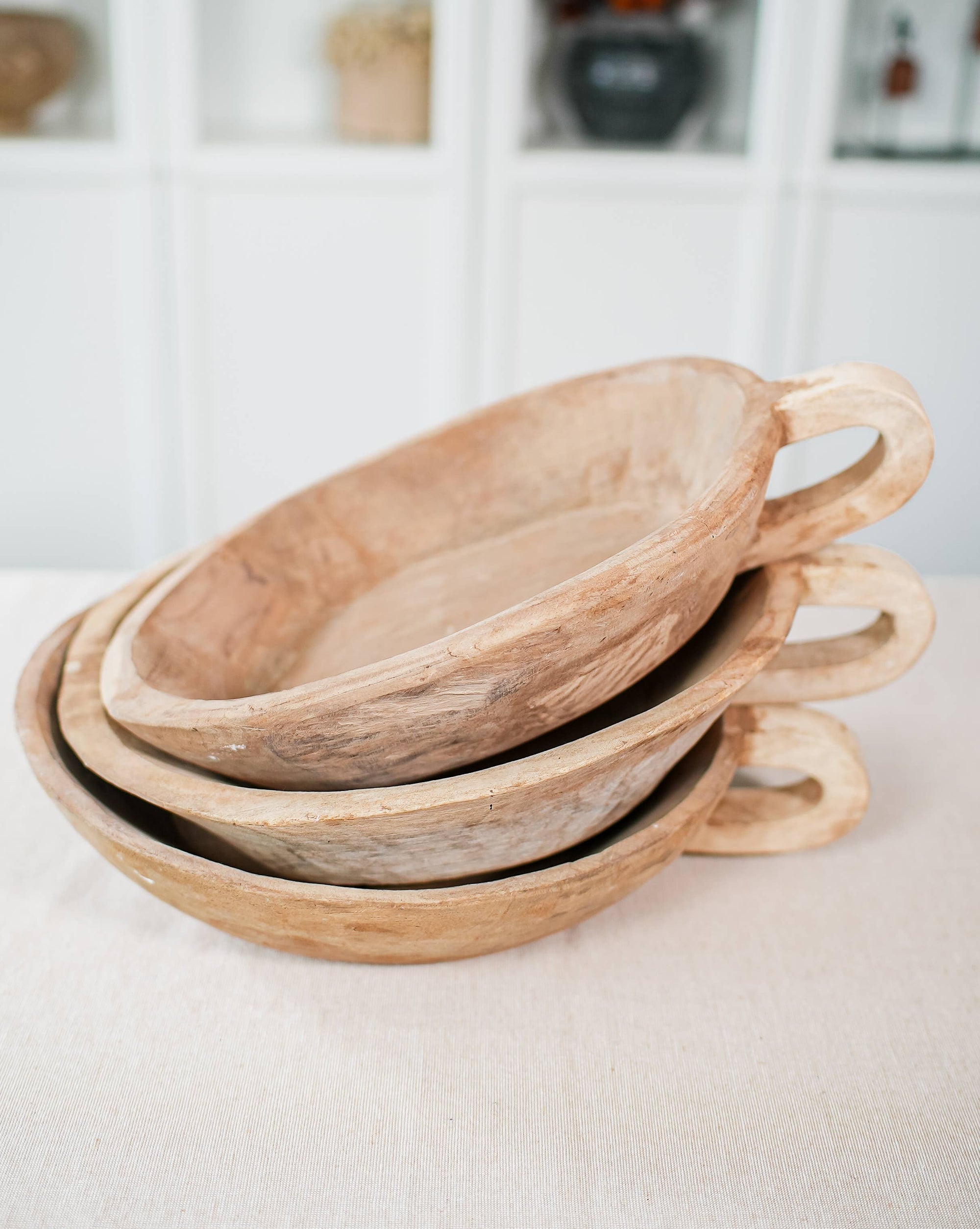 Large Vintage Wooden Bowl 