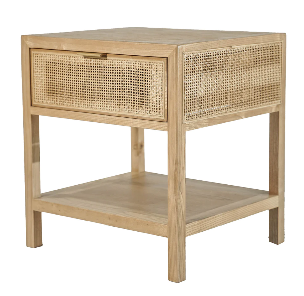 Rattan side table